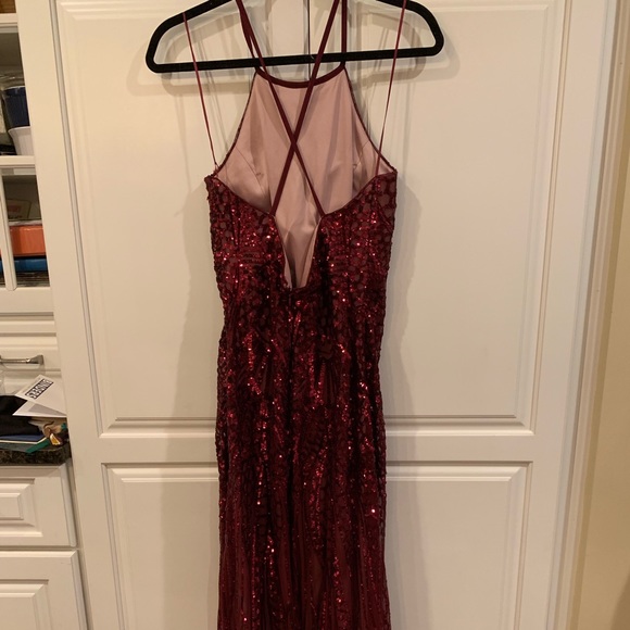 Nightway Sequin Prom Dress Size 8 - Picture 2 of 6